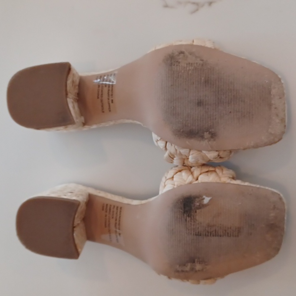Steve Madden Natural Braided Slide Sandals - Picture 4 of 5